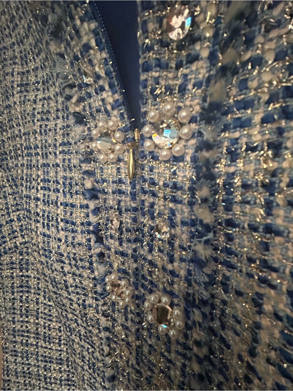 Lilly Pulitzer Teddy Dress -metallic Tweed with crystal embellishments-NWOT!! - Picture 3 of 5